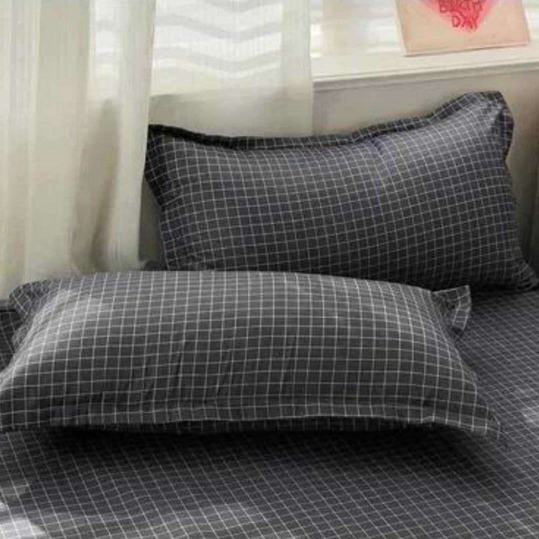 Lençol Liso Fino Checkered, leçol chique, lençol de algodão, lonçol liso, lençol para cama, louhir, louhir.com, louhir.com.br