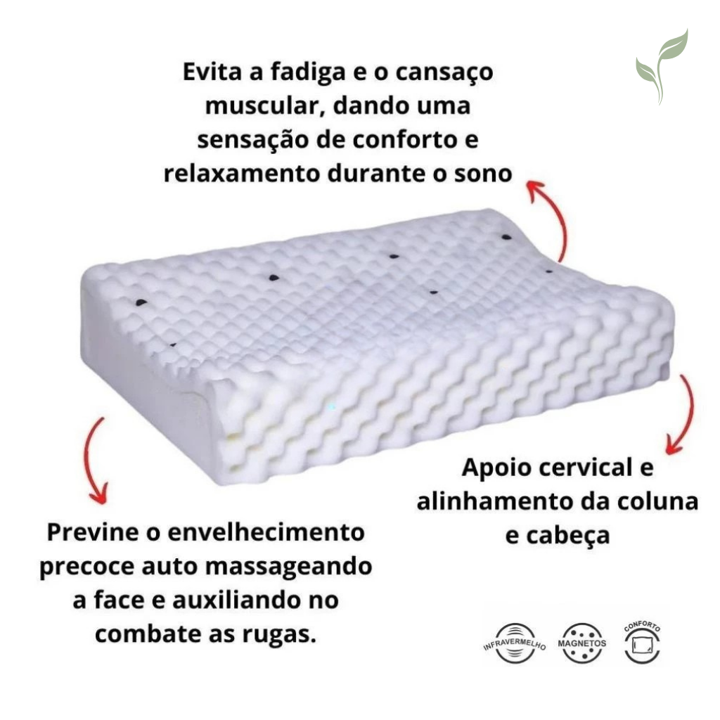 Travesseiro Magnético Ortopédico Health, travesseiro confortável, travesseiro de algodão, travesseiro, louhir.com, louhir.com.br