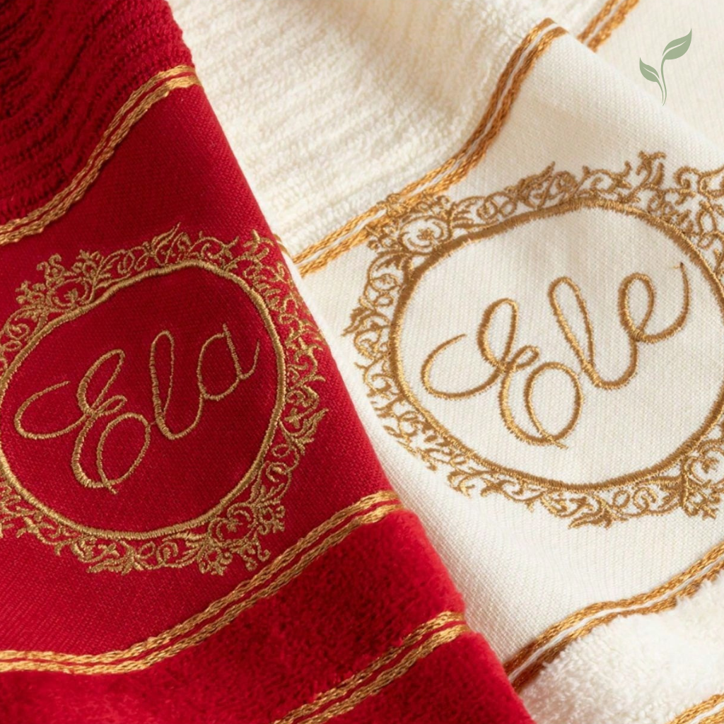 Kit 4 Toalhas Felpa Bordada 100% Algodão, toalhas, louhir, jogo de toalhas, https://louhir.com.br/