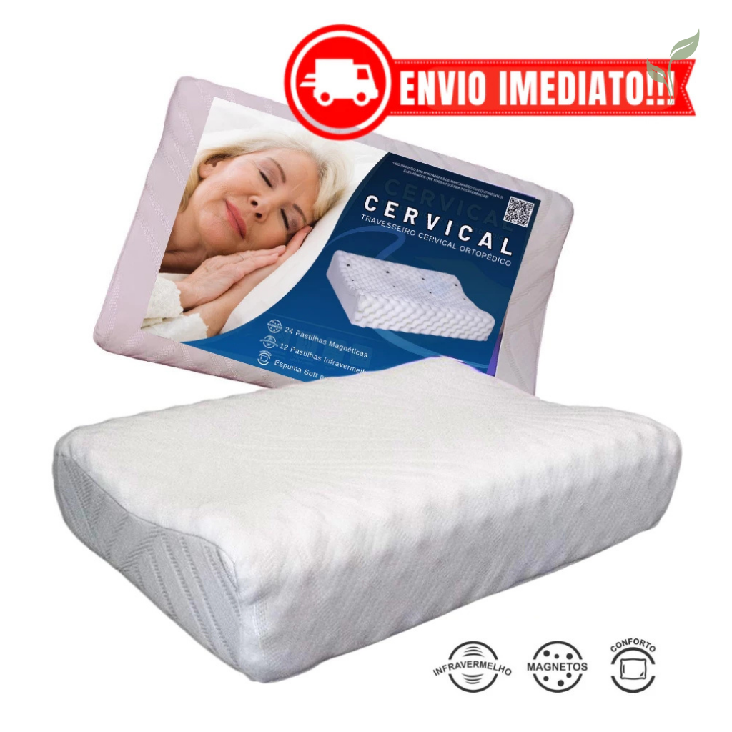 Travesseiro Magnético Ortopédico Health, travesseiro confortável, travesseiro de algodão, travesseiro, louhir.com, louhir.com.br