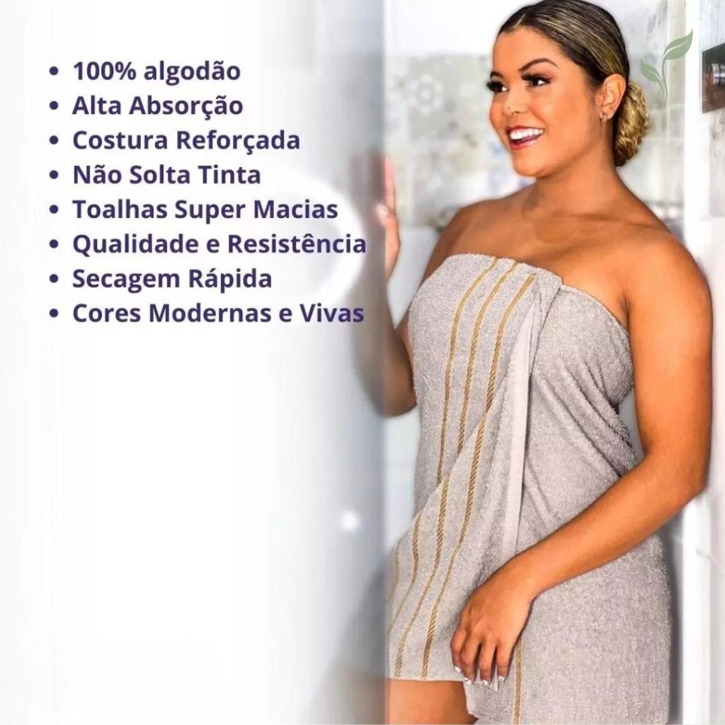 Kit 4 Toalhas Vegas Banho e Rosto 100% Algodão