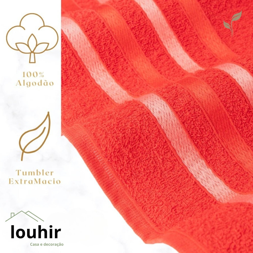 Kit 6 Toalhas Lituânia 100% Algodão