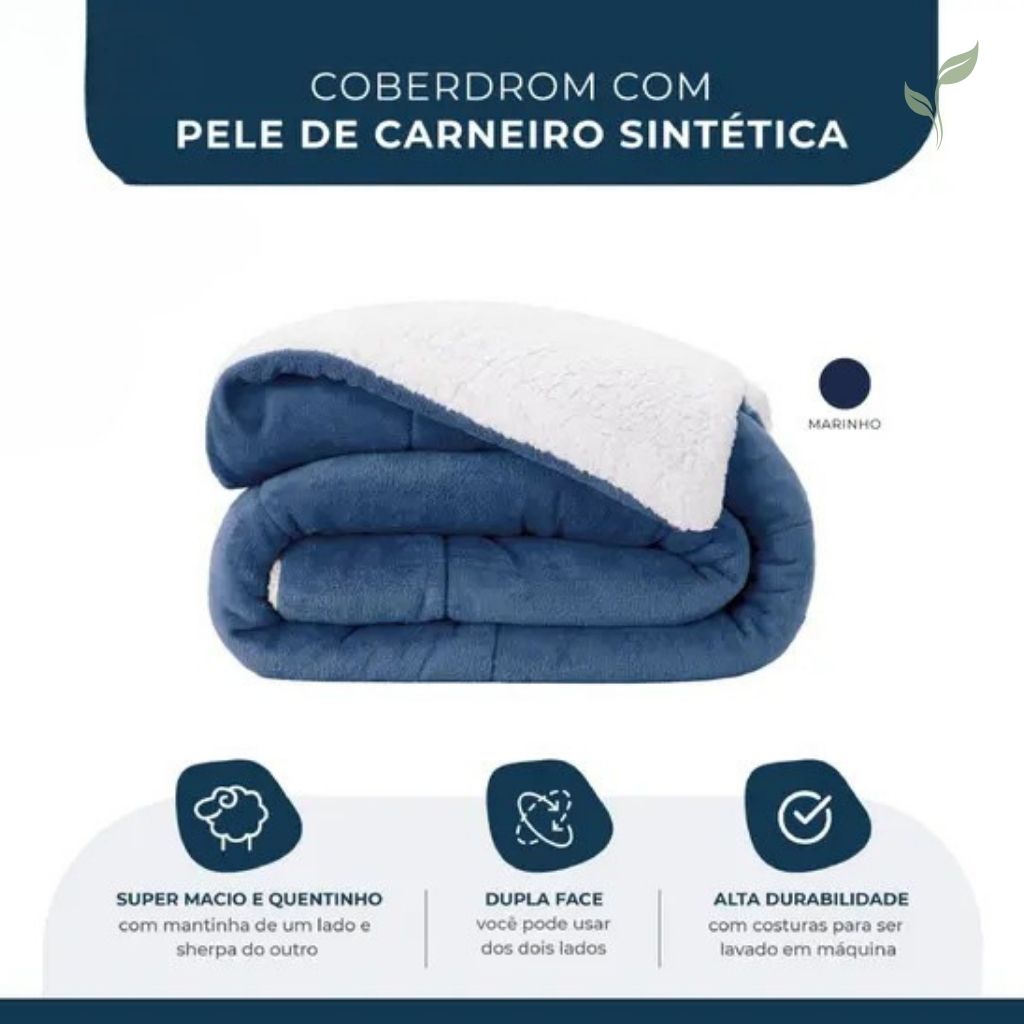 Cobertor Edredom Aveludado Dupla Face Camry