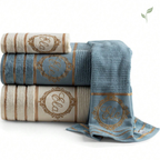 Kit 4 Toalhas Felpa Bordada 100% Algodão, toalhas, louhir, jogo de toalhas, https://louhir.com.br/
