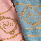 Kit 4 Toalhas Felpa Bordada 100% Algodão, toalhas, louhir, jogo de toalhas, https://louhir.com.br/