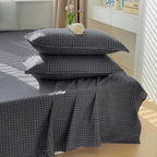 Lençol Liso Fino Checkered, leçol chique, lençol de algodão, lonçol liso, lençol para cama, louhir, louhir.com, louhir.com.br