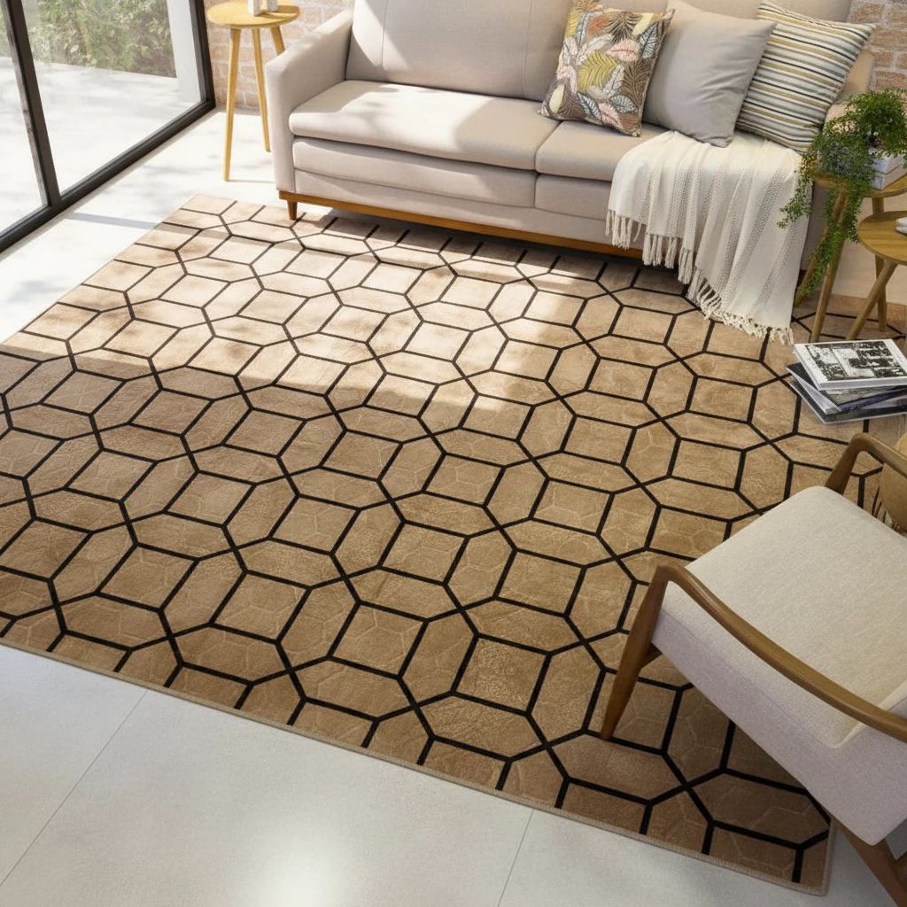 Tapete Grande Sala Aveludado Ruche, https://louhir.com.br/