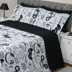 Edredom Casal Imprimer Alfa Gamer, capa de edredom mais mantas, capa de edredom, capa de cama, louhir, louhir.com, louhir.com.br