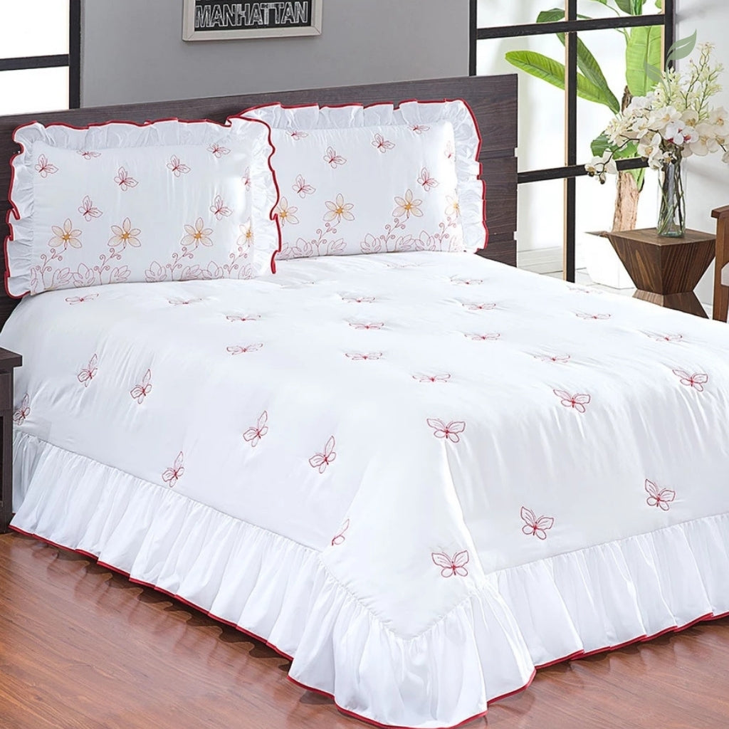Colcha de Cama Dupla Face Butterfly
