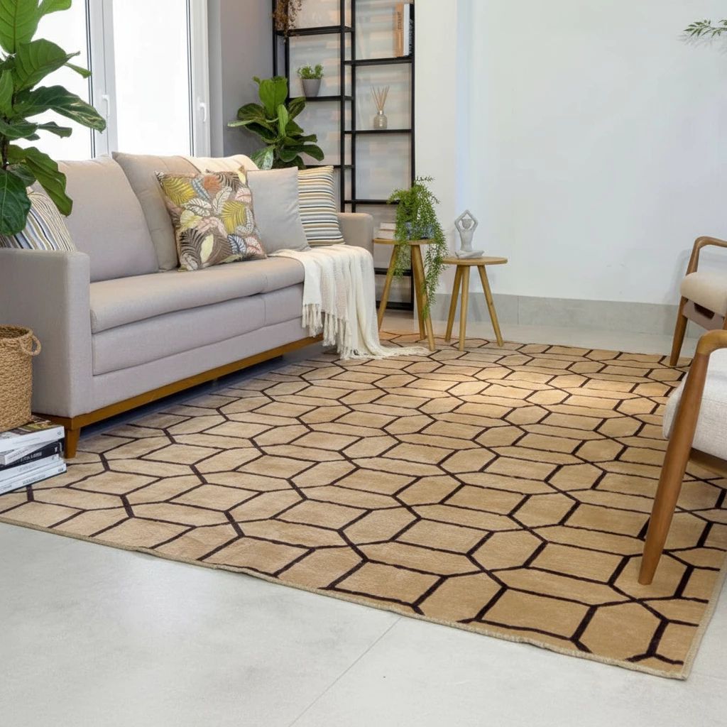 Tapete Grande Sala Aveludado Ruche, https://louhir.com.br/