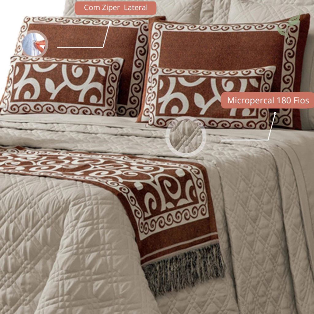 Kit Colcha Cobre Leito Casal Jacquard, capa de edredom mais mantas, capa de edredom, capa de cama, louhir, louhir.com, louhir.com.br
