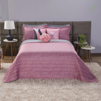 Cobre Leito Queen Matelassê Amour, capa de edredom mais mantas, capa de edredom, capa de cama, louhir, louhir.com, louhir.com.br