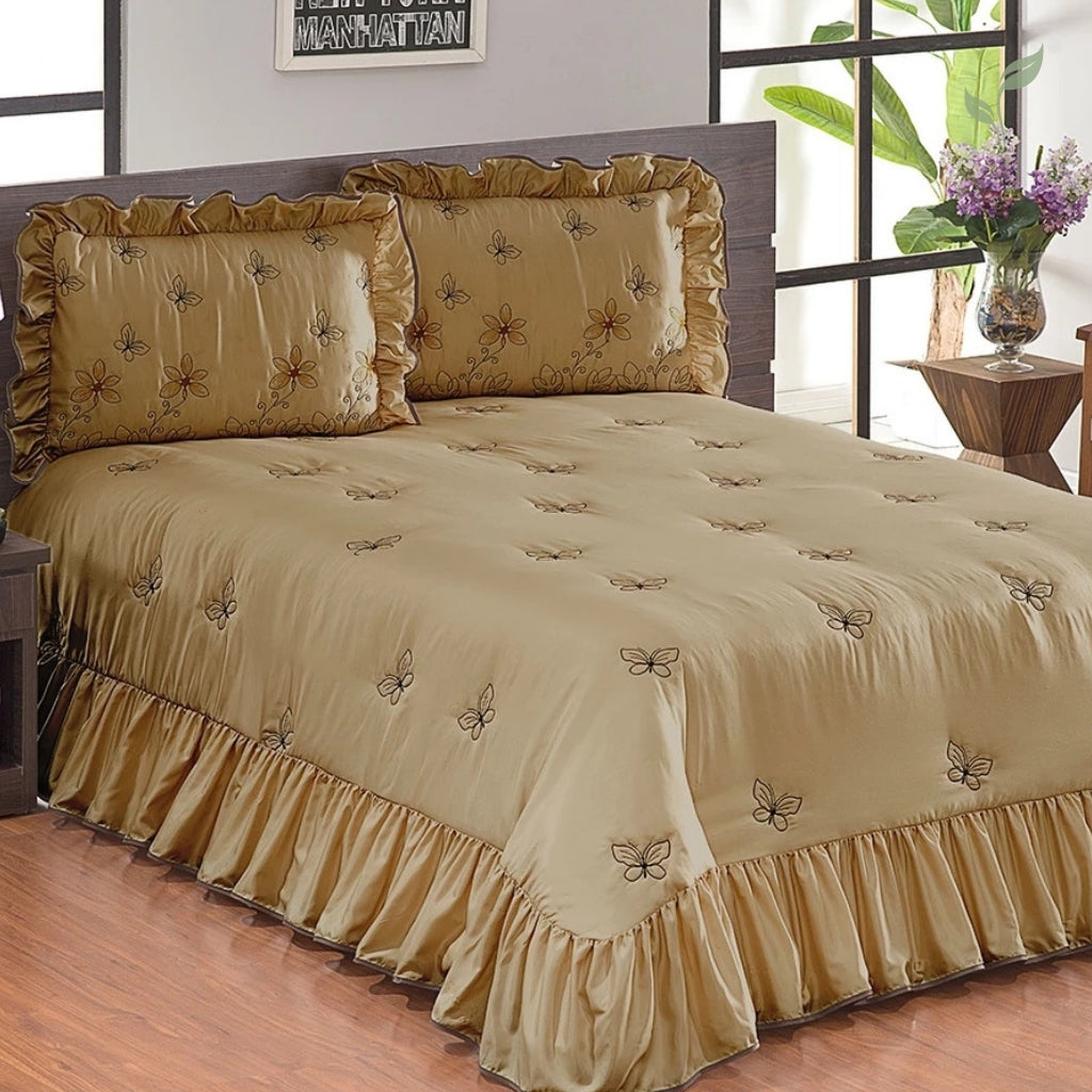 Colcha de Cama Dupla Face Butterfly