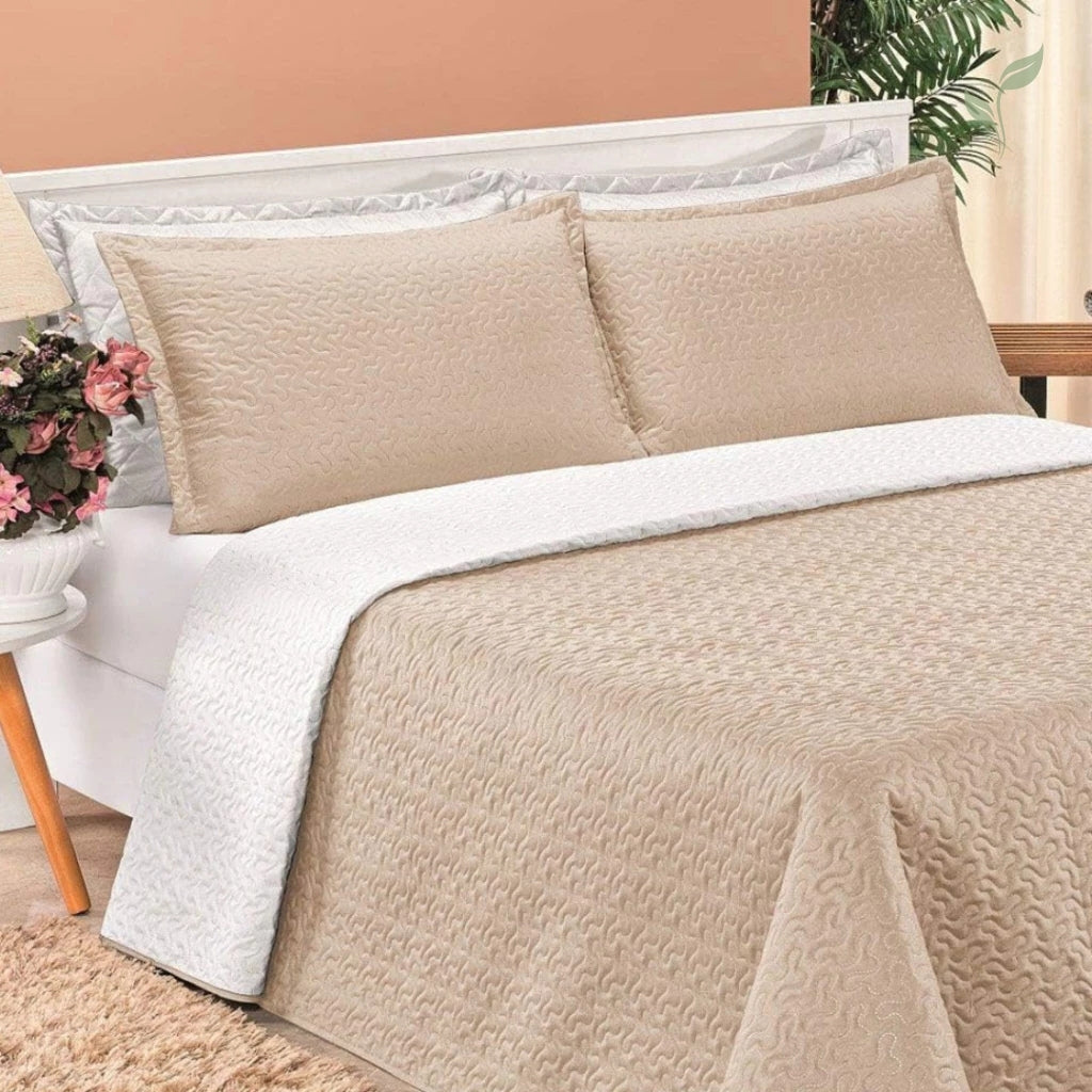 Colcha de Cama Dupla Face March, colcha de cama, colcha de cama e fronha, kit colcha de cama, colcha de cama de qualidade, louhir, louhir.com, louhir.com.br