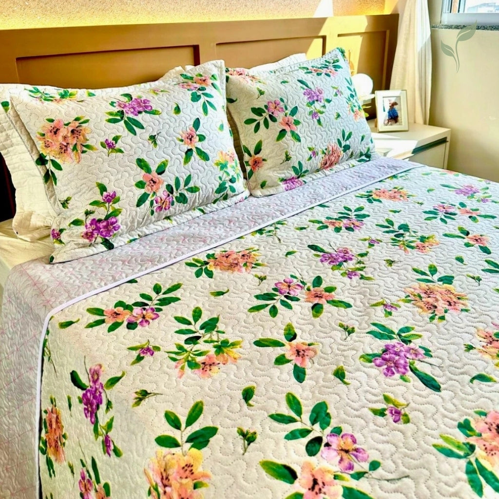 Colcha de Cama Dupla Face Mitsu, colcha de cama, colcha de cama e fronha, kit colcha de cama, colcha de cama de qualidade, louhir, louhir.com, louhir.com.br