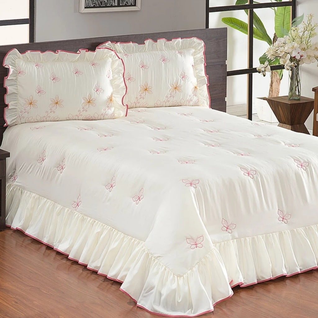 Colcha de Cama Dupla Face Butterfly