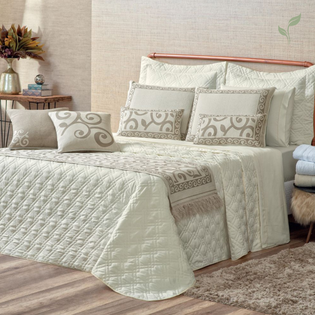Kit Colcha Cobre Leito Casal Jacquard, capa de edredom mais mantas, capa de edredom, capa de cama, louhir, louhir.com, louhir.com.br
