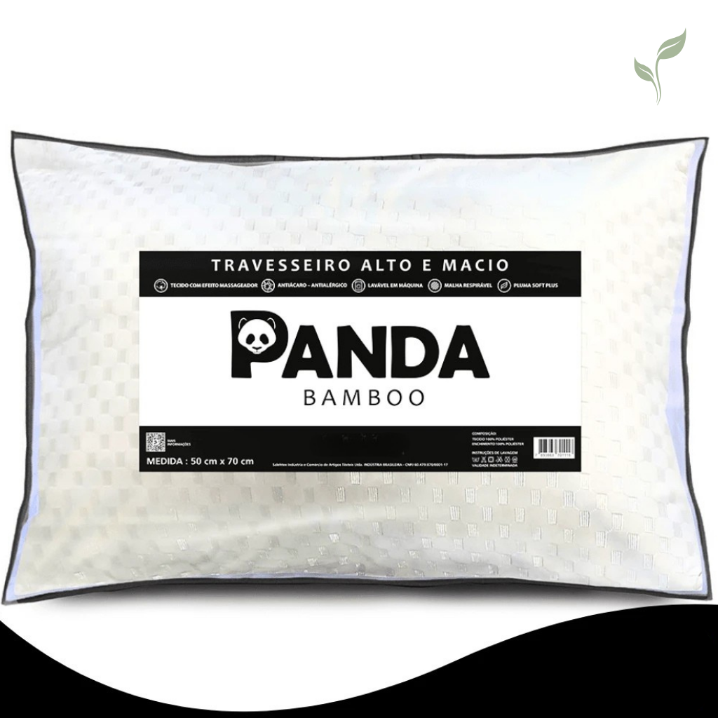 Travesseiro Alto Premium Macio Panda, travesseiro confortável, travesseiro de algodão, travesseiro, louhir.com, louhir.com.br