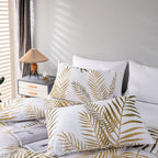 Kit Capa de Edredom Folhas Tropicais, capa de edredom, capa de cama, louhir, louhir.com, louhir.com.br