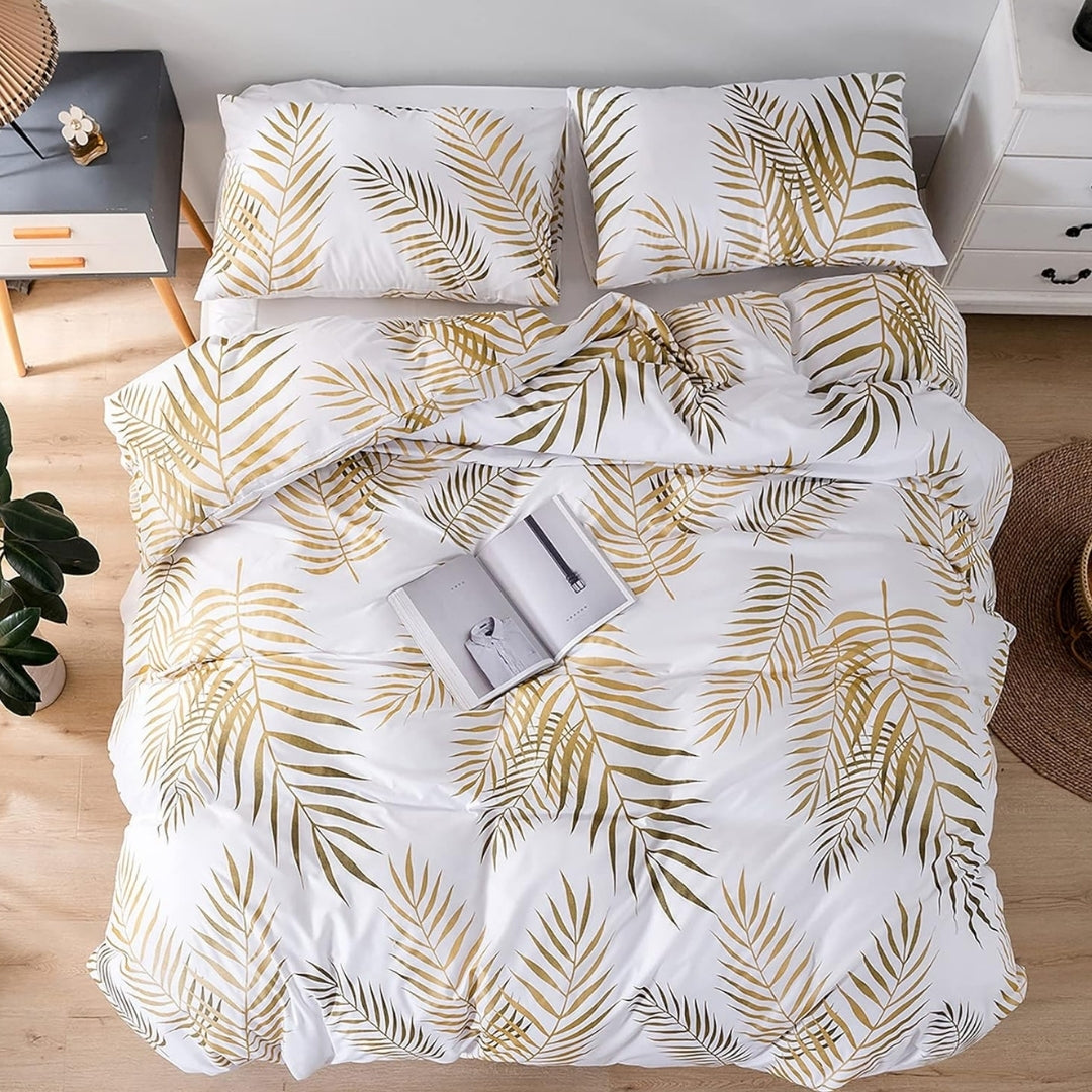 Kit Capa de Edredom Folhas Tropicais, capa de edredom, capa de cama, louhir, louhir.com, louhir.com.br