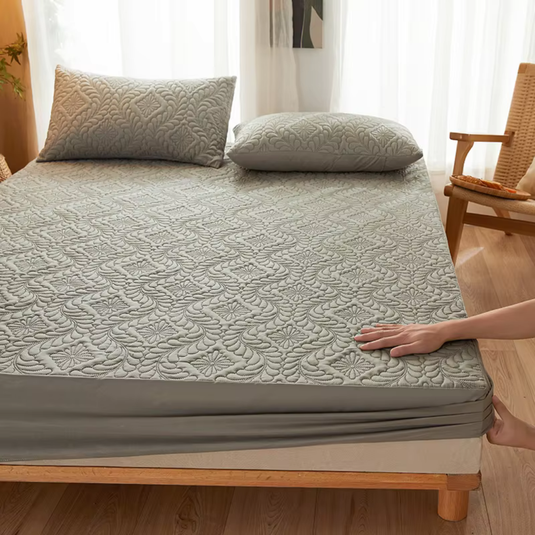 Protetor de colchão Impermeável Jacquard Thu, protetores de cama, protetor de cama, protetor de colchão, capa de colchão, louhir, louhir.com, louhir.com.br