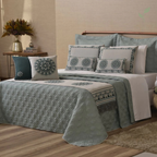 Kit Colcha Cobre Leito Casal Jacquard, capa de edredom mais mantas, capa de edredom, capa de cama, louhir, louhir.com, louhir.com.br