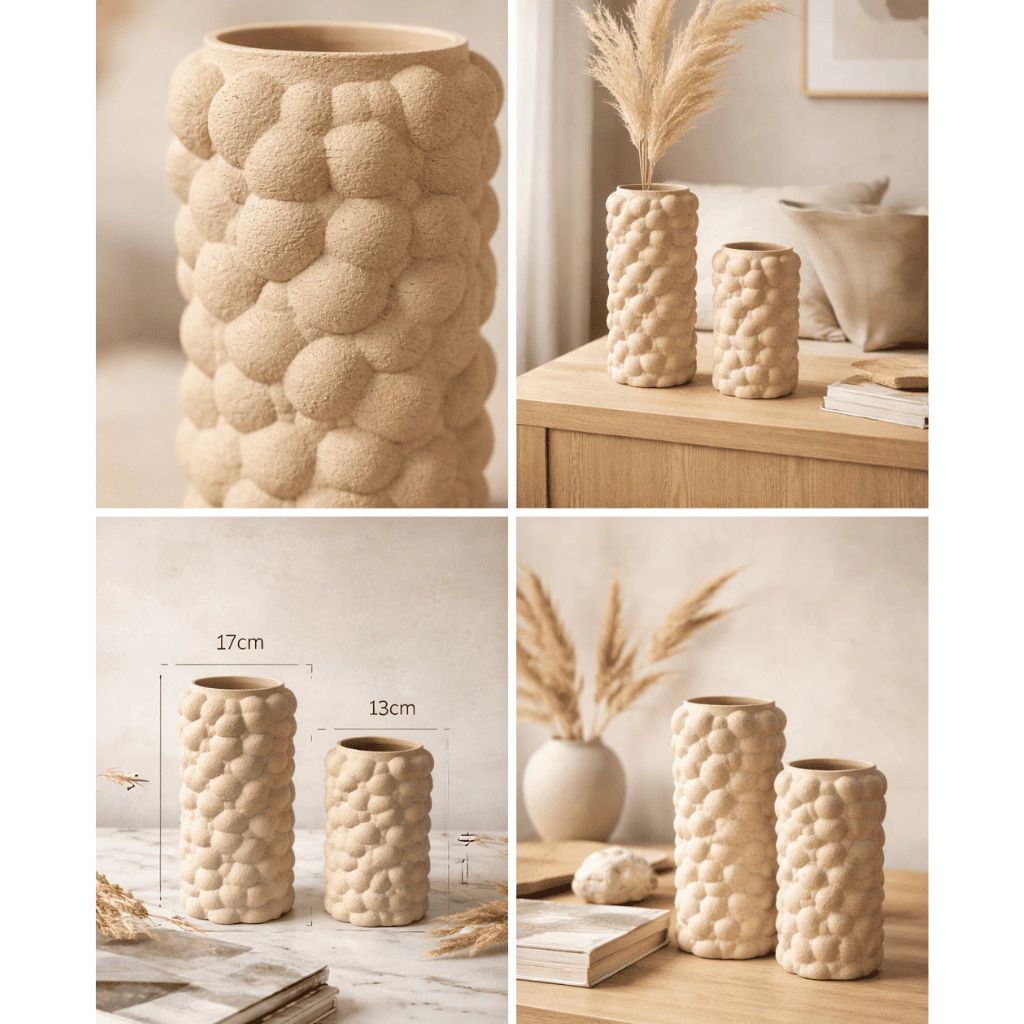 Conjunto 2 Vasos Nuvens Decorativas Design Orgânico 3D Louhir, www.louhir.com.br