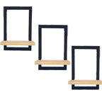 Conjunto 3 Quadros Prateleiras Decorativas Bois