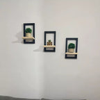 Conjunto 3 Quadros Prateleiras Decorativas Bois