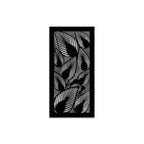 Kit com 4 quadros vazados de folhagem em MDF preto 60x29,5cm. Design moderno, corte a laser e fácil instalação sem furar a parede. Ideal para salas e quartos.