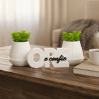 Conjunto Decorativo Ore e Confie com Vasos e Plantas Louhir, www.louhir.com.br