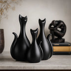Escultura Félin Gatos Sofisticados Nobres louhir