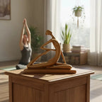 Escultura Minimalista Ballerine em gesso, 24cm, com design estilizado de bailarina. Peça decorativa elegante para salas, quartos, estúdios e home office.