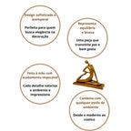 Escultura Minimalista Ballerine em gesso, 24cm, com design estilizado de bailarina. Peça decorativa elegante para salas, quartos, estúdios e home office.