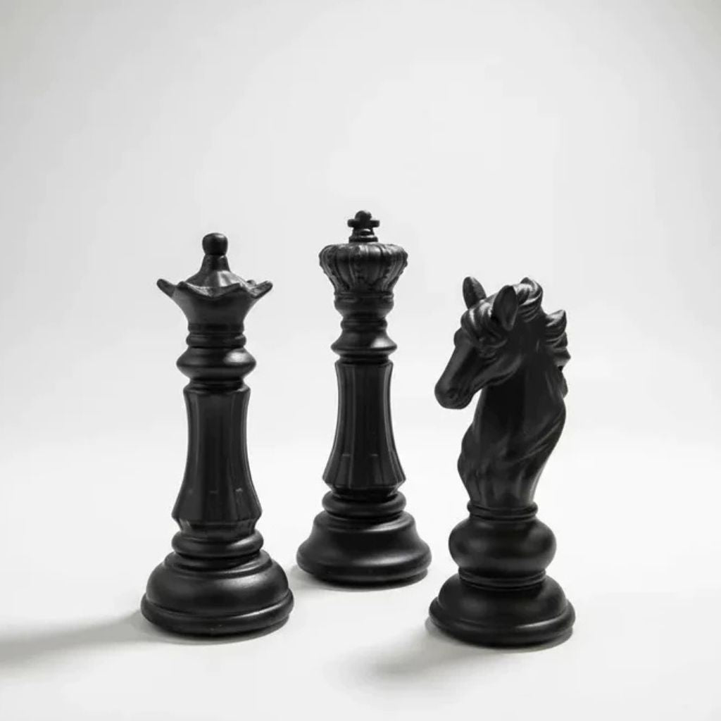 Esculturas Peças de Xadrez Roi Reine Cheval Louhir