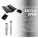 Espelho Carré 70x70cm em vidro real 3mm com bordas lapidadas. Resistente à umidade e com opções de instalação para banheiros, quartos, salas e halls.