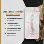 Espelho Grande Luxure 170x70 com moldura de alumínio em prata, dourado ou preto. Design arco, corpo inteiro, vidro lapidado e suporte de chão e parede.