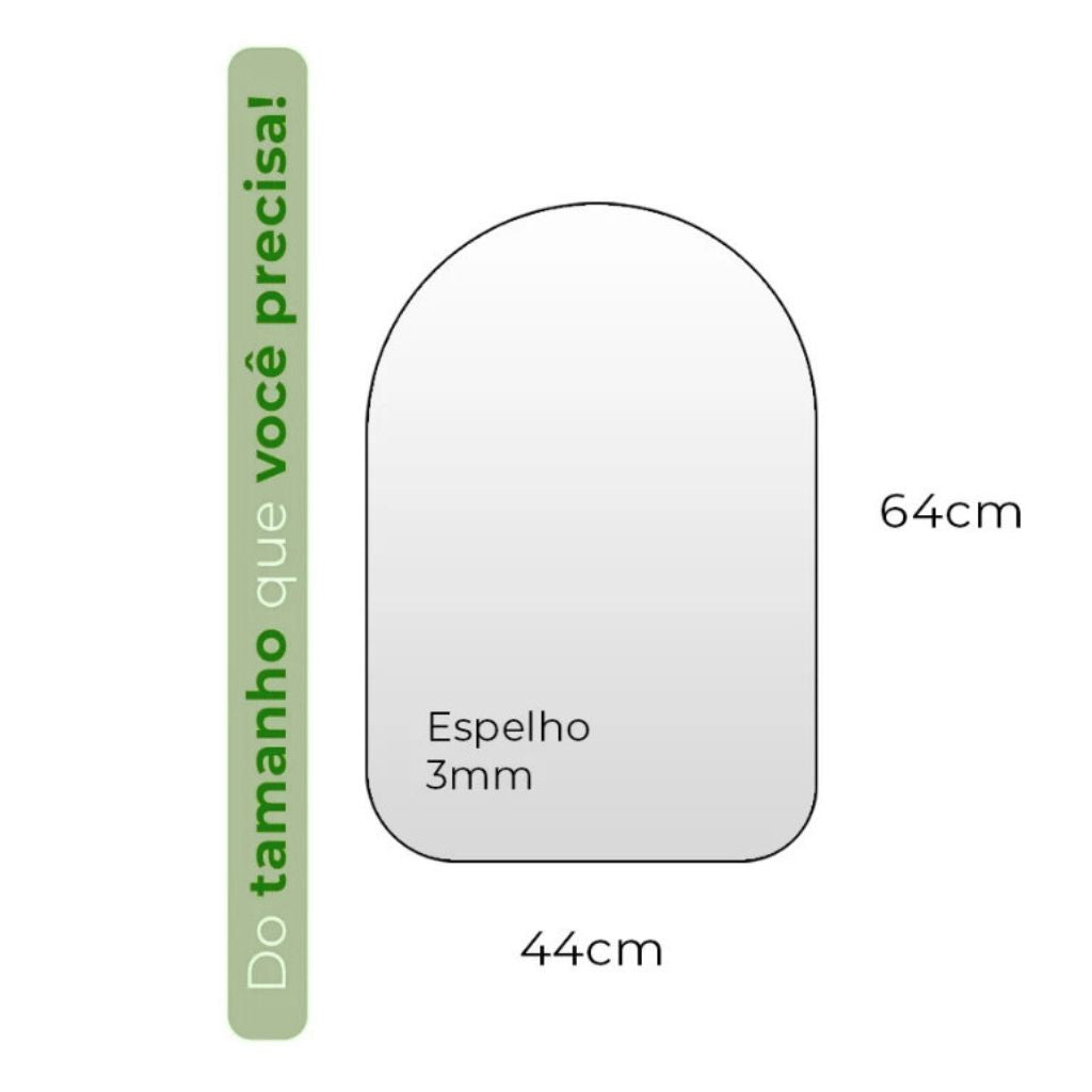 Espelho Vintage Borda Couro Noble 44x64cm com espelho premium 3mm, estrutura em E.V.A. e borda em couro ecológico. Design retrô elegante para banheiros e halls.