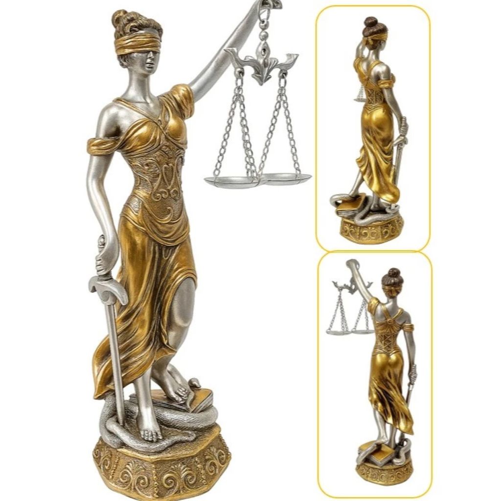 Estátua Decorativa Têmis Donzela da Justiça Louhir