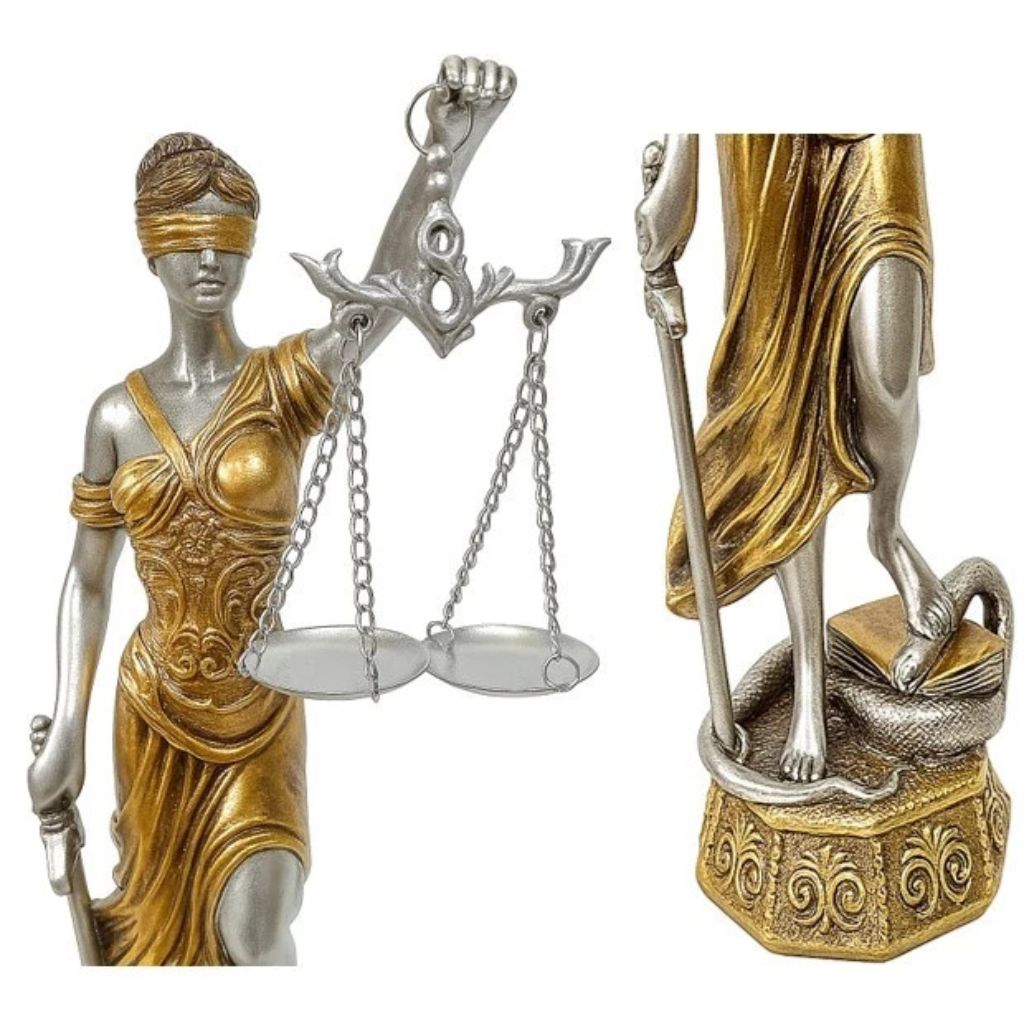 Estátua Decorativa Têmis Donzela da Justiça Louhir