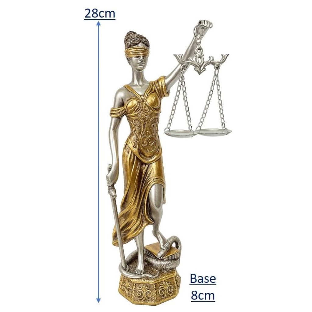 Estátua Decorativa Têmis Donzela da Justiça Louhir