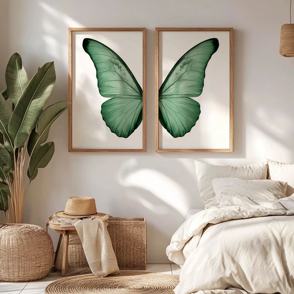 Kit 2 Quadros Féminin Art em tons terrosos com moldura laqueada e impressão HD. Arte feminina sofisticada para salas, quartos e home office.