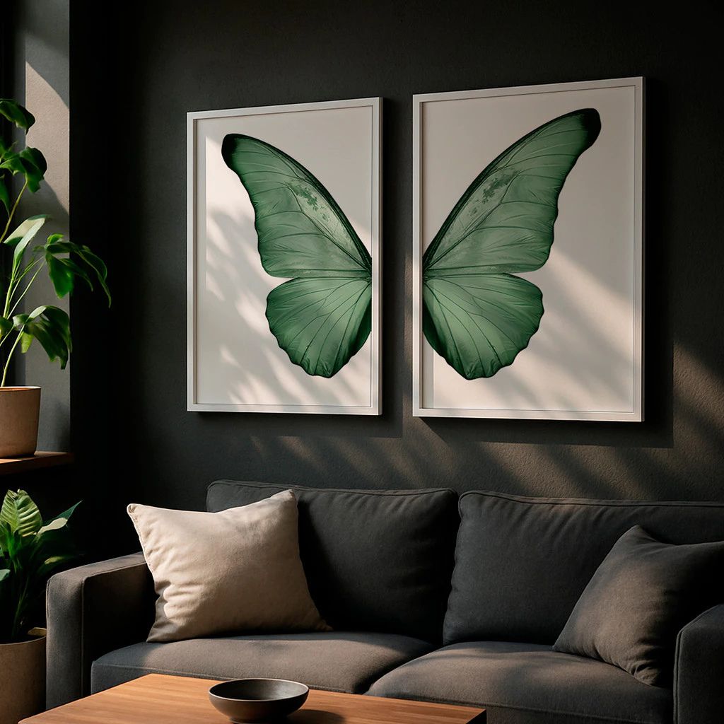 Kit 2 Quadros Féminin Art em tons terrosos com moldura laqueada e impressão HD. Arte feminina sofisticada para salas, quartos e home office.