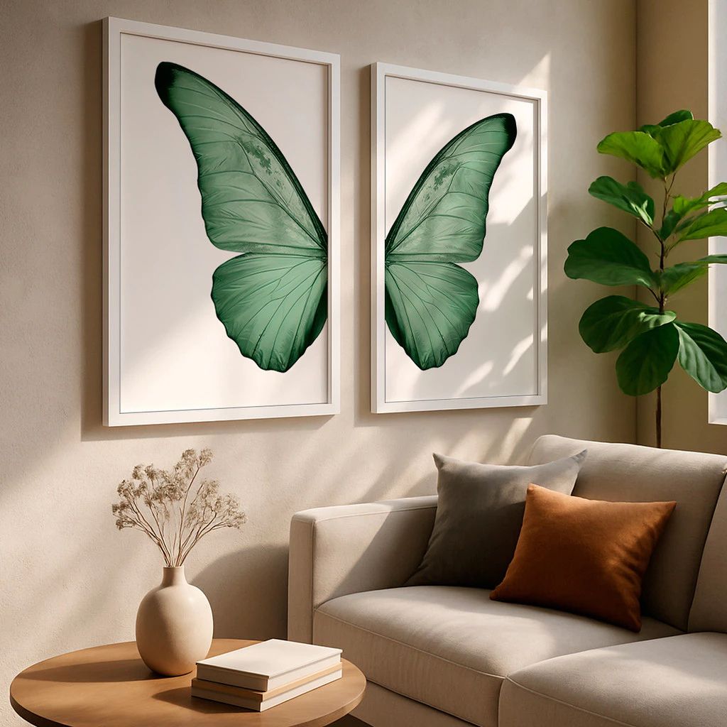 Kit 2 Quadros Féminin Art em tons terrosos com moldura laqueada e impressão HD. Arte feminina sofisticada para salas, quartos e home office.