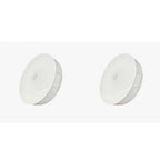 Luminária LED circular sem fio com sensor de presença e bateria recarregável. Acende só no escuro, desliga em 20s e instala fácil com base magnética e adesivo.