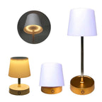 Luminária Chaud com haste retrátil, tecnologia touch e LED branco quente. Recarregável via USB, bateria de longa duração e design moderno. Ideal para cabeceiras.