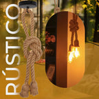 Luminária Rústica deTeto Corda Sisal Louhir