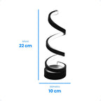 Luminária LED Rond com design espiral sofisticado. 3 tons de branco, ajuste de brilho e conexão USB. Perfeita para cabeceiras, escritórios e leitura. Compre agora.