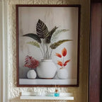 Quadro Rústico Vaso de Plantas Trois em MDF com impressão vinil. Sem moldura, pronto para colar, moderno e acolhedor. Disponível em vários tamanhos.