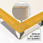 Kit com 3 quadros abstratos 90x60 em tela acetinada com borda infinita. Arte moderna, sofisticada e pronta para pendurar. Ideal para salas e escritórios.